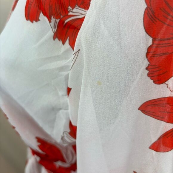 Ladies Matte Collection Achilles Sheer Floral Long Swim Cover Up Robe Size Small - Picture 8 of 8